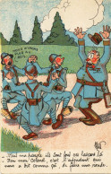 Delcampe - CPA  - Soldats Font La Ronde -  C'est L'adjudant Qui Nous A Dit De Faire Une Ronde - - Humor