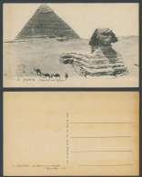 Delcampe - Egypt Old Postcard Cairo 2nd Pyramid & Sphinx La Seconde Pyramide, Camels L.L. 2 - Sonstige & Ohne Zuordnung