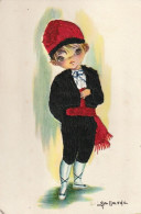 Delcampe - Z++14- CARTE FANTAISIE BRODEE - COSTUME TRADITIONNEL CATALAN - ILLUSTRATEUR GALLARDA - 2 SCANS - Bestickt