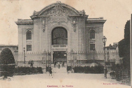 Delcampe - Z++10-(81) CASTRES - LE THEATRE - ANIMATION - ENFANT AVEC CERCEAU , CYCLISTES - EDIT. MOURGUES , CASTRES - 2 SCANS - Castres
