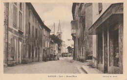Delcampe - Z++10-(81) VAOUR - GRAND' RUE - EGLISE - COMMERCES - 2 SCANS - Vaour