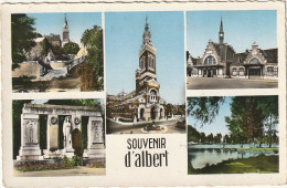 Delcampe - Z++9-(80) SOUVENIR D' ALBERT - CARTE MULTIVUES COULEURS - 2 SCANS - Albert