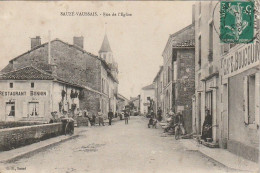 Delcampe - Z++8-(79) SAUZE VAUSSAIS - RUE DE L' EGLISE - ANIMATION - VILLAGEOIS - RESTAURANT BONNIN - CAFE BOUGOUIN - Sauze Vaussais