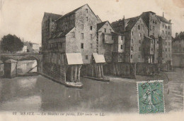Delcampe - Z++6-(77) MEAUX - LES MOULINS SUR PILOTIS , XIIe SIECLE - 2 SCANS - Meaux