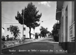 Delcampe - Italy, Nicolosi Etna Villini Quarter Street View Grocery Sign Alterocca Vintage Postcard - Catania