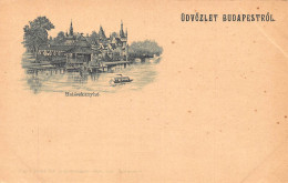Delcampe - B052 Hungary Budapest Udozlet Budapestrol Halaszkunyho Fishermen Kiosk Postcard - Ungarn