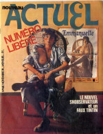 Delcampe - ACTUEL   -  NUMERO LIBERE  EMMANUELLE N° 48  NOVEMB 1974   -  78 PAGES - Sonstige & Ohne Zuordnung