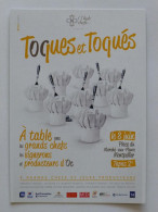 Delcampe - CUISINIER / METIER - Toque De Chef Avec Fourchette Plantée Dedant - Carte Publicitaire - Kunsthandwerk