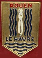 Delcampe - ** BROCHE  ROUEN - LE  HAVRE ** - Broschen