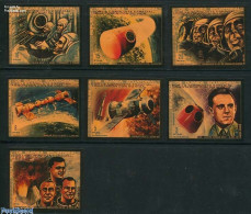 Delcampe - Equatorial Guinea 1972 Astronauts 7v, Mint NH, Transport - Space Exploration - Äquatorial-Guinea