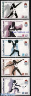 Delcampe - Thailand 1985 South East Asian Games 5v, Mint NH, Sport - Badminton - Sport (other And Mixed) - Tennis - Weightlifting - Badminton