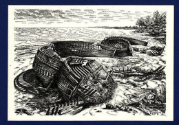 Delcampe - BRETAGNE Bateaux CIMETIERE Par Illustrateur : HENRY TOULERON Cp Années 80 (TTB état) 5106 - Bretagne