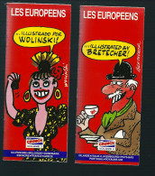Delcampe - Q691 - 2 LIVRETS CHOCOLAT CRUNCH - LES EUROPEENS - WOLINSKI - BRETECHER - Brétecher