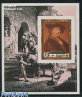 Delcampe - Korea, North 1981 Rembrandt S/s, Imperforated, Mint NH, Nature - Dogs - Art - Paintings - Rembrandt - Corée Du Nord