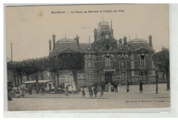 Delcampe - 77 MORMANT #20252 LA PLACE DU MARCHE ET HOTEL DE VILLE - Mormant