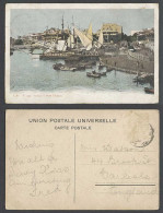 Delcampe - Egypt Old Colour Postcard Bassin A Port Said Harbour Native Sailing Boats IB 359 - Sonstige & Ohne Zuordnung