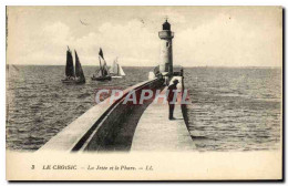Delcampe - CPA Le Croisic La Jetee Et Le Phare Bateaux - Le Croisic
