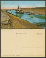 Delcampe - Egypt Old Postcard Ismailia Suez Canal Warship Battleship Military Vessel & Boat - Sonstige & Ohne Zuordnung