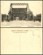Delcampe - China Old Postcard Tientsin, International, Bridge TRAM Tramway Tramlines 天津 萬國橋 - China
