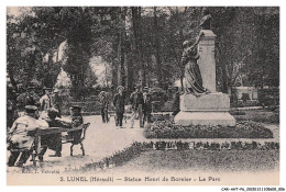 Delcampe - CAR-AHTP6-0298-34 - LUNEL - Statue Henri De Bornier - Le Parc - Lunel