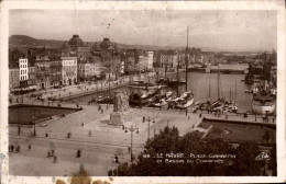Delcampe - CPA Le Havre Place Gambetta Et Bassin Du Commerce - Hafen