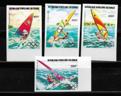 Delcampe - CONGO 1983, Ivert 304/07 SIN DENTAR. - JUEGOS OLÍMPICOS VERANO LOS ANGELES 84. MNH. - Autres & Non Classés