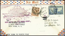 Delcampe - Lettre GB N°161 Obl London (3 Oct 31) + USA N°280 Obl New-York (3.5.1931) Sur Lettre Avec Griffe Illustrée Violette "Wil - Otros & Sin Clasificación