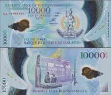 Delcampe - DWN - VANUATU P.16b - 10000 10.000 Vatu 2010 UNC Polymer Serial Numbers AA 054057 - Vanuatu