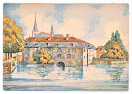 Delcampe - CPSM 10.5 X 15  Barre Dayez  BAR-SUR-AUBE (Aube) Les Moulins Et Saint Maclou Illustrateur Barday - Barday