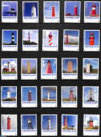 Delcampe - Netherlands - Personal Stamps TNT/PNL 2014 Lighthouses 25v S-a, Mint NH, Various - Lighthouses & Safety At Sea - Leuchttürme