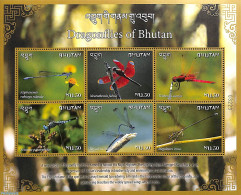 Delcampe - Bhutan 2018 Dragonflies 6v M/s, Mint NH, Nature - Insects - Bhutan