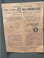Delcampe - PUBLICITÉ  Mode D’Emploi  MA COUSETTE Machine à Coudre - Pubblicitari