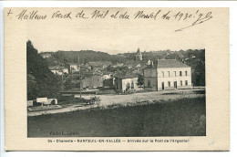 Delcampe - CHARENTE ○ CP Ecrite En1930 ○ NANTEUIL En VALLÉE Arrivée Sur Le Pont De L'Argentor ○ Timbre Drapeau National Sacré Coeur - Sonstige & Ohne Zuordnung