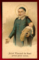 Delcampe - Image Pieuse Saint Vincent De Paul Priez Pour Nous - Communion Claude Rivière Ecurat 24-05-1951 - Santini