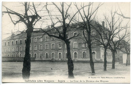 Delcampe - CPA Ecrite ○ ANGERS Institution Libre Mongazon La Cour De La Division Des Moyens ○ H. Tourte & M. Petitin Editeurs - Angers