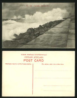 Delcampe - CEYLON C.1900 Old Postcard Colombo Breakwater Rough Sea - Sri Lanka (Ceylon)