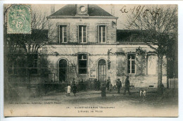 Delcampe - CHARENTE ○ CPA Voyagé 1907 ○ SAINT SÉVERIN L'Hôtel De Ville (animée Groupe Enfants + Chien) ○ Collection Geandreau - Sonstige & Ohne Zuordnung