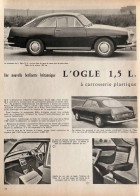 Delcampe - Article Papier  VOITURE OGLE 1,5 L Août 1961 AMB 184 - Non Classés
