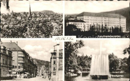 Delcampe - Aue Sachsen Stadtbild Mit Kirche Kreis Krankenanstalten Stadtgarten Springbrunne - Aue