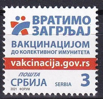 Delcampe - SERBIA 2021, Vaccination Against Corona Health Disease Medicine Covid,MNH - Serbie