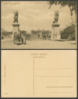 Delcampe - Egypt Old Postcard Cairo, Pont De Kasr-el-Nil Bridge, Lion Statues, Donkey Cart - Sonstige & Ohne Zuordnung