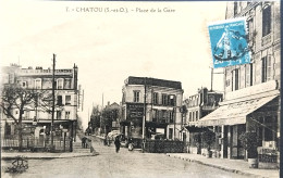 Delcampe - Chatou.           Place De La Gare - Chatou