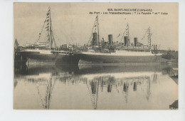 Delcampe - BATEAUX - PAQUEBOTS - SAINT NAZAIRE (44) - Au Port - Les Transatlantiques " LAFAYETTE " Et " CUBA " - Dampfer
