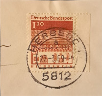 Delcampe - Tüte 07-26/25   Bund  Dauerserienmarke  Auf Briefausschnitt - Gebraucht