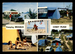 Delcampe - 66 - CANET-PLAGE - LE CAMPING CARAVANING BRASILIA - MULTIVUES - Canet Plage