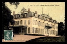 Delcampe - 91 - IGNY - ANCIEN CHATEAU DU PRINCE JEROME NAPOLEON - CARTE TOILEE ET COLORISEE - Igny