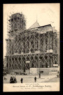 Delcampe - 75 - PARIS 1ER - EGLISE ST-EUSTACHE EN RENOVATION - ECHAFAUDAGE HECTOR LIEVRE ET CIE, 63 AVENUE D'VRY - CARTE DE SERVICE - Paris (01)