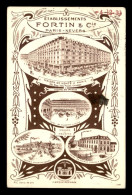 Delcampe - 75 - PARIS 1ER - ETABLISSEMENTS FORTIN & CIE, 59 RUE DES PETITS CHAMPS - CARTE PUBLICITAIRE ILLUSTREE - Paris (01)