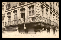 Delcampe - 75 - PARIS 1ER - ANCIENNE MAISON DU LION D'ARGENT RUE ST-HOORE - BALCON EN FERRONNERIE EPOQUE LOUIS XIV - Paris (01)