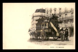 Delcampe - 75 - PARIS - UN OMNIBUS - ATTELAGE - CARTE COLORISEE - Nahverkehr, Oberirdisch